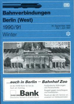 Bahnverbindungen Berlin (West) 1990 / 1991