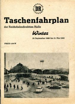 Taschenfahrplan RBD Halle 1968 / 1969