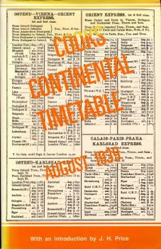 Reprint Cooks Continental Timetable August 1939