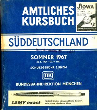 Kursbuch Süddeutschland 1967