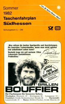 Taschenfahrplan Südhessen 1982