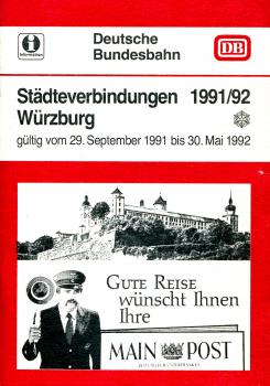 Städteverbindungen Würzburg 1991 / 1992