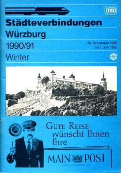 Städteverbindungen Würzburg 1990 / 1991