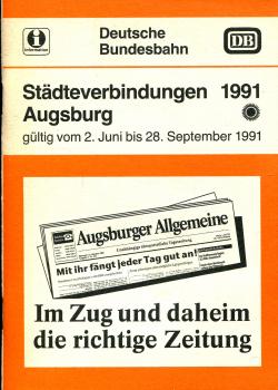 Städteverbindungen Augsburg 1991