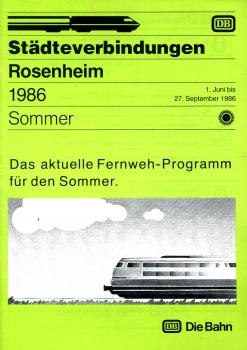 Städteverbindungen Rosenheim 1986