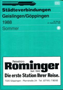 Städteverbindungen Geislingen / Göppingen 1988