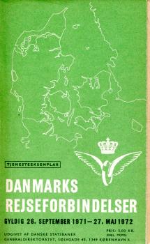 Kursbuch Dänemark 1971 / 1972