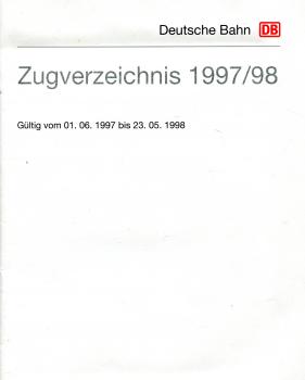 Zugverzeichnis DB AG 1997 / 1998