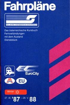 ÖBB Fahrpläne mit dem Ausland 1987 / 1988