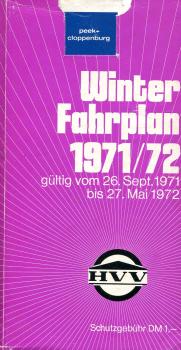 Fahrplan Hamburger Verkehrsverbund HVV 1971 / 1972