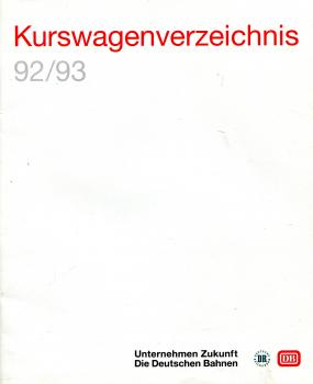 Kurswagenverzeichnis 1992 / 1993