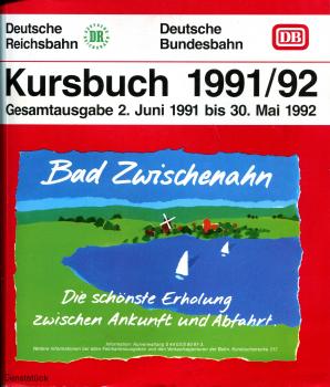 Kursbuch DB 1991 / 1992 DB und DR