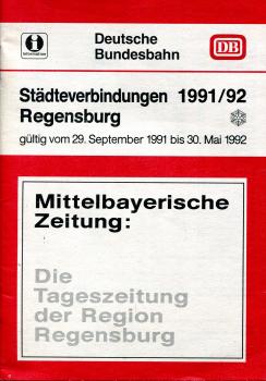 Städteverbindungen Regensburg 1991 / 1992