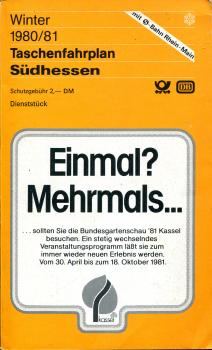 Taschenfahrplan Südhessen 1980 / 1981