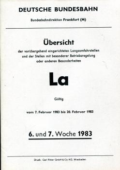 La BD Frankfurt (M) 6. und 7. Woche 1983