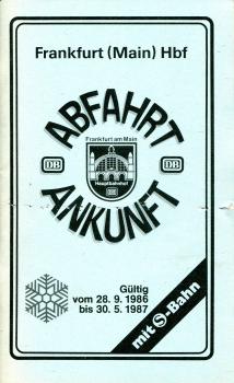 Abfahrt- und Ankunft Frankfurt (M) Hbf 1986 / 1987