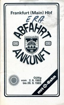 Abfahrt- und Ankunft Frankfurt (M) Hbf 1985