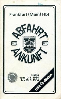 Abfahrt- und Ankunft Frankfurt (M) Hbf 1984