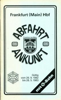 Abfahrt- und Ankunft Frankfurt (M) Hbf 1982 / 1983