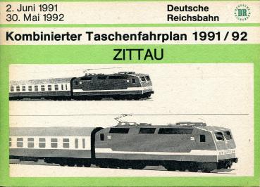 Kombinierter Taschenfahrplan Zittau 1991 / 1992