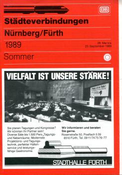 Städteverbindungen Nürnberg / Fürth 1989