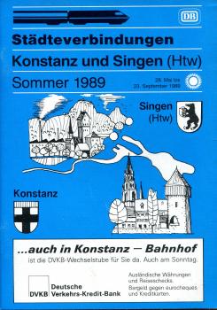 Städteverbindungen Konstanz und Singen 1989