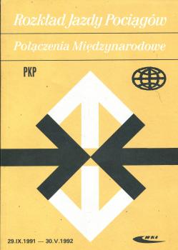 Kursbuch Polen PKP 1991 / 1992 Auslandsverbindungen