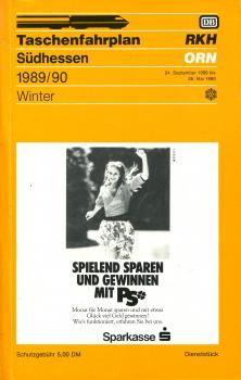 Taschenfahrplan Südhessen 1989 / 1990