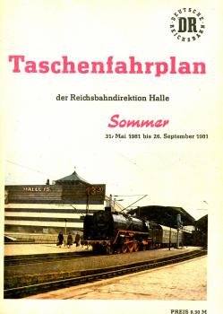 Taschenfahrplan Rbd Halle 1981