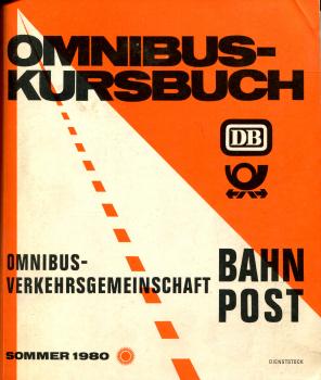 Omnibuskursbuch DB Bahn Post 1980