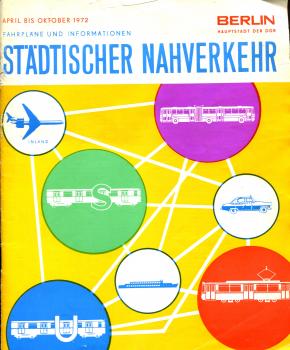 Fahrplan Städtischer Nahverkehr Berlin Hauptstadt der DDR 1972