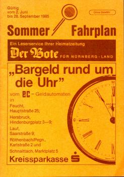 Fahrplan Nürnberg Land 1985