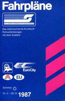 ÖBB Fahrpläne mit dem Ausland 1987