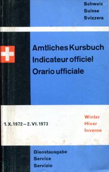 Kursbuch Schweiz Winter 1972 / 1973