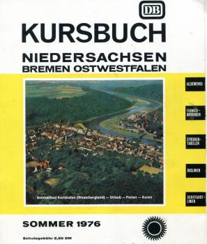 Kursbuch Niedersachsen Bremen Ostwestfalen 1976