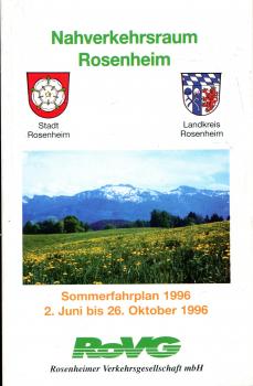 Fahrplan Nahverkehrsraum Rosenheim 1996