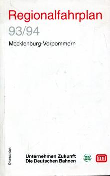 Regionalfahrplan Mecklenburg Vorpommern 1993 / 1994