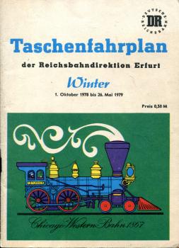 Taschenfahrplan Rbd Erfurt 1978 / 1979