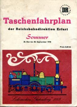 Taschenfahrplan Rbd Erfurt 1978