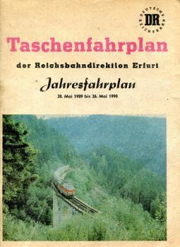 Taschenfahrplan Rbd Erfurt 1989 / 1990