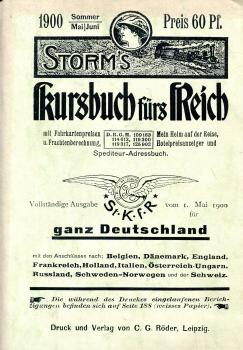 Kursbuch 1900 Sommer Mai – Juni ganz Deutschland mit Anschlüssen in die umliegenden Länder Reprint