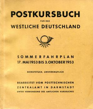 Postkursbuch für das westliche Deutschland 1953