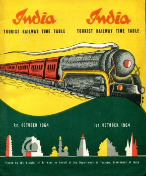 Kursbuch Indien 1962 Tourist Railway Timetable ( 1st October 1964)