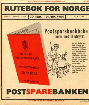 Kursbuch Norwegen 1964 ( 20.9. - 31.10.)