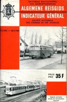 Indicateur Generali Fahrplan Nahverkehr Belgien 1964 / 1965