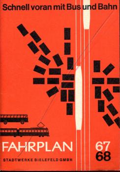 Fahrplan Stadtwerke Bielefeld 1967 / 1968