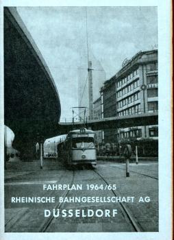 Fahrplan Rheinische Bahngesellschaft Düsseldorf 1964 / 1965