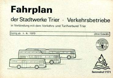 Fahrplan Stadtwerke Trier 1970