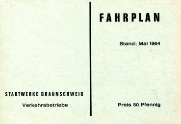 Fahrplan Stadtwerke Braunschweig 1964