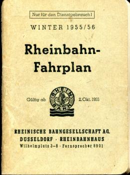 Rheinbahn Fahrplan 1955 / 1956